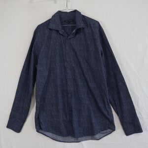 Robert Barakett Shirt Mens Large Business Casual Button Up Blue Long Sleeve